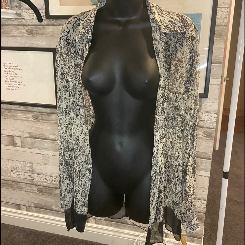 Designer Olivia Ceous Snakeskin Blouse